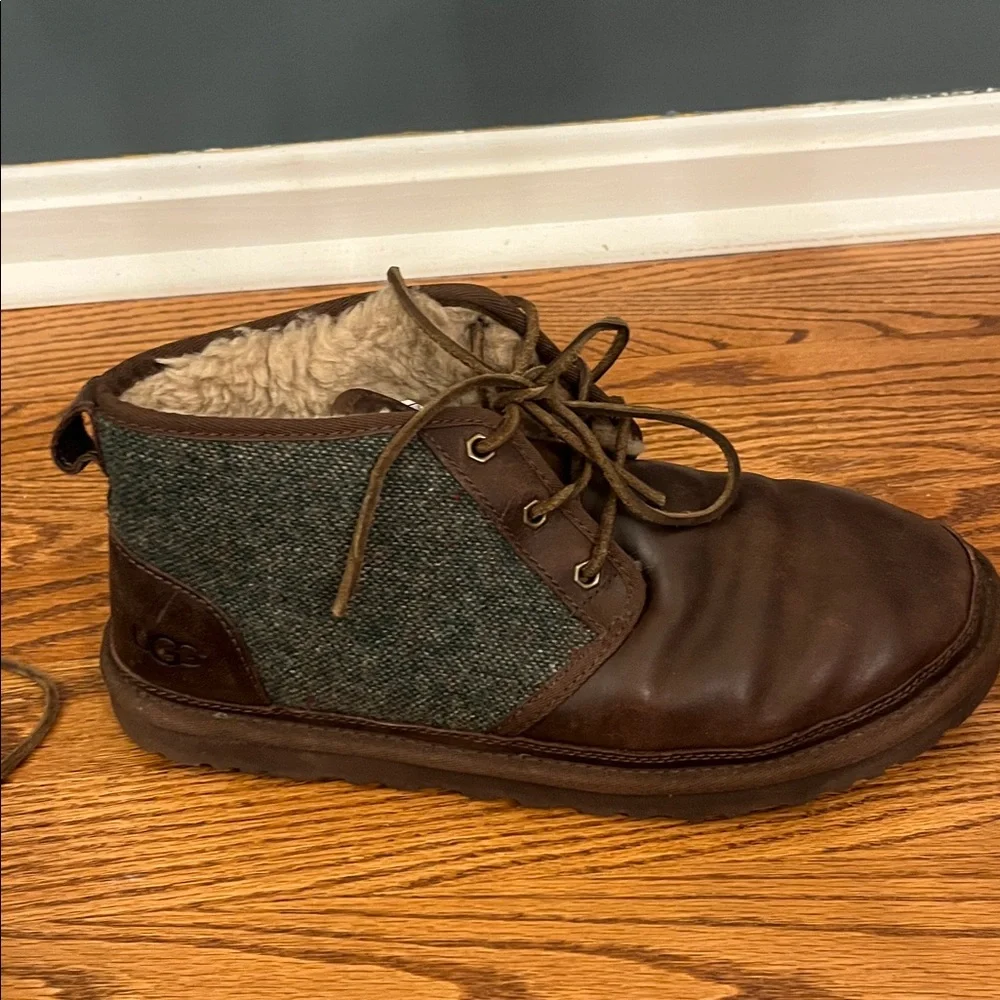 GUC UGG Neumel Woolrich Donegal Leather Sheepwool Chukka Boots
